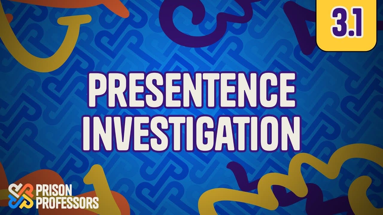 Presentence Investigation Prep