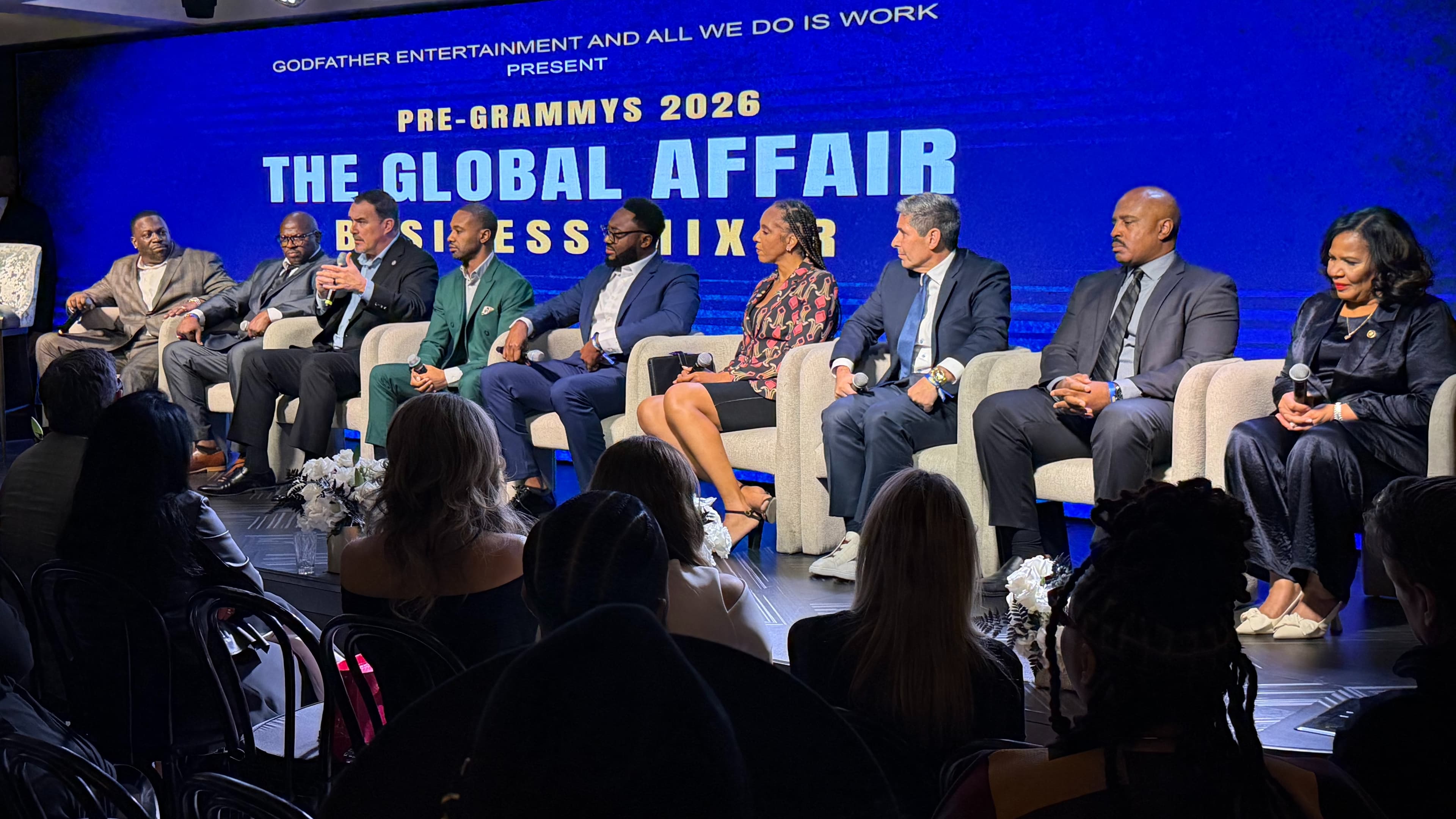 Panel discussion at the Global Affairs Pre-Grammy Event